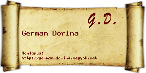 German Dorina névjegykártya